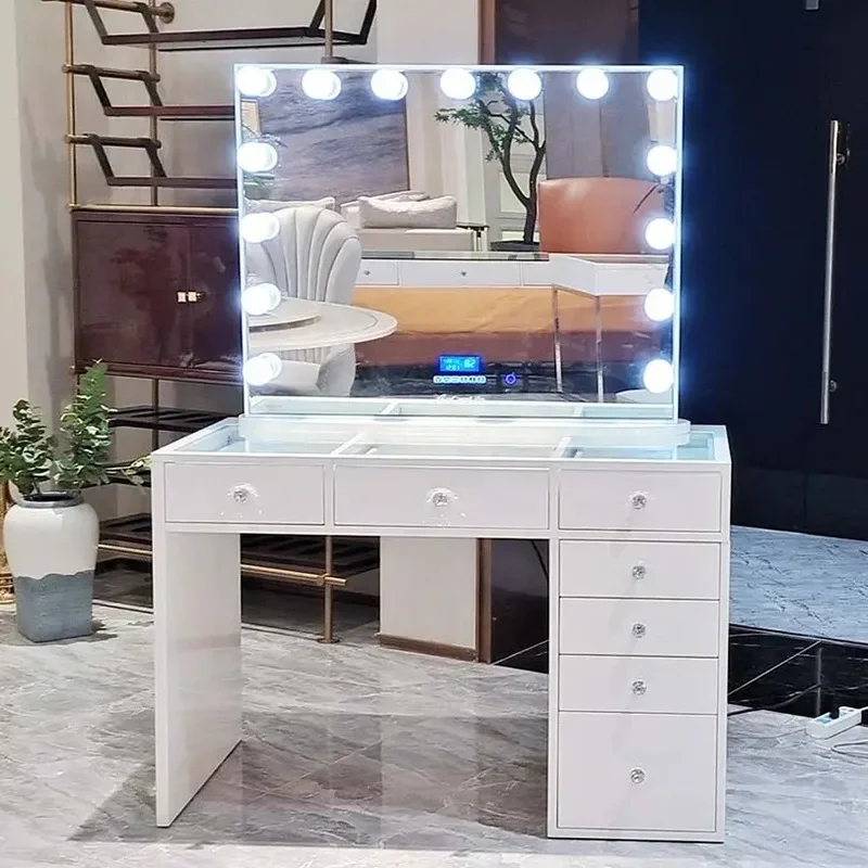 Simple dressing table, small bedroom, single glass, new Chinese style studio, dressing table, home computer desk, all in one