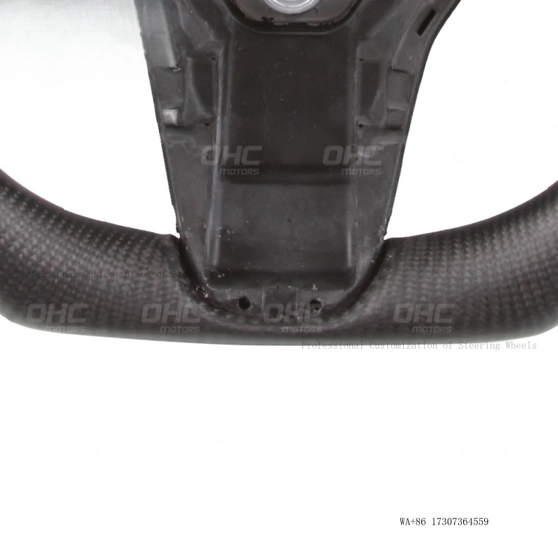 Suitable for Tesla Model 3 perforated leather carbon fiber matte car steering wheel modification for racing