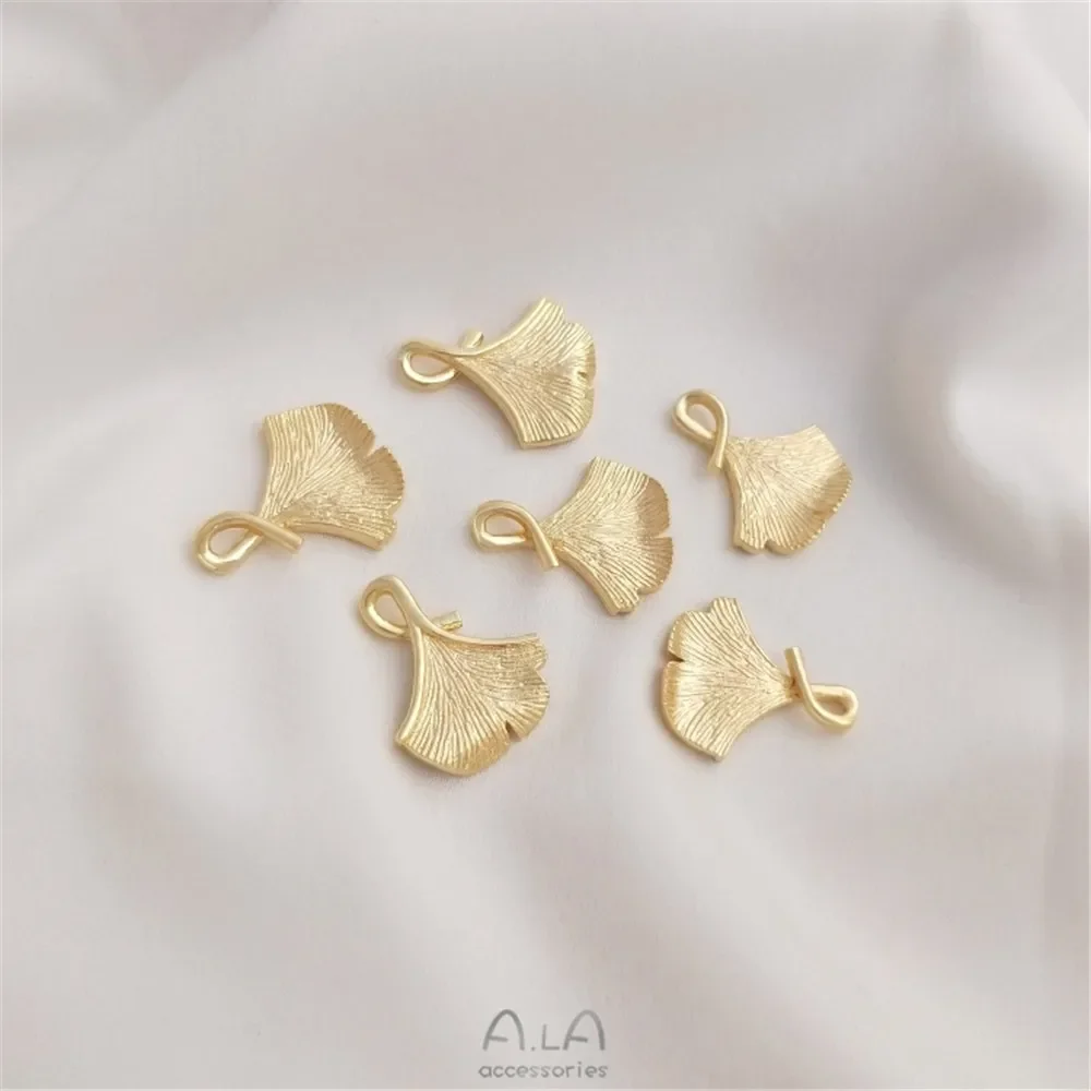 قلادة الجنكة الذهبية عيار 14 قيراط، قلادة على شكل أوراق شجر، سوار ذاتي الصنع، قلادة، قلادة على شكل حلق #3