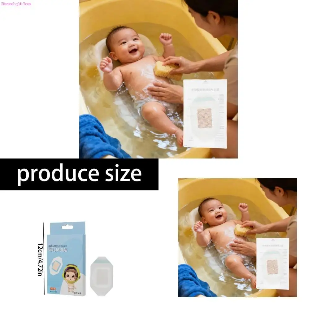 D0JC Pack of 10pc Infant Umbilical Cord Waterproof Protectors Simple Skin Guard