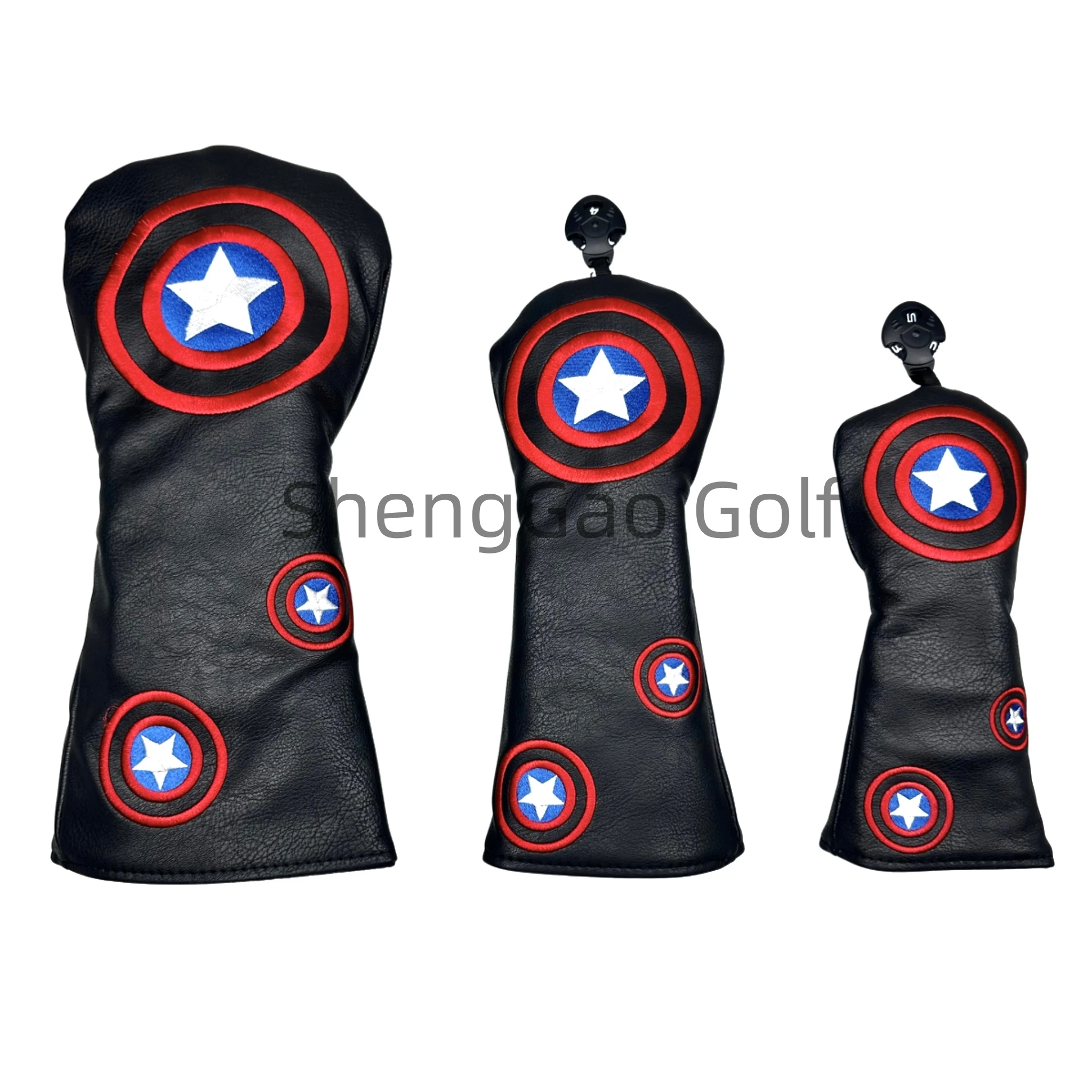 Golf Five-pointed star Pattern Head cover Driver Head Covers Fairway Wood Head Covers Hybrid Head Covers Putter Cover