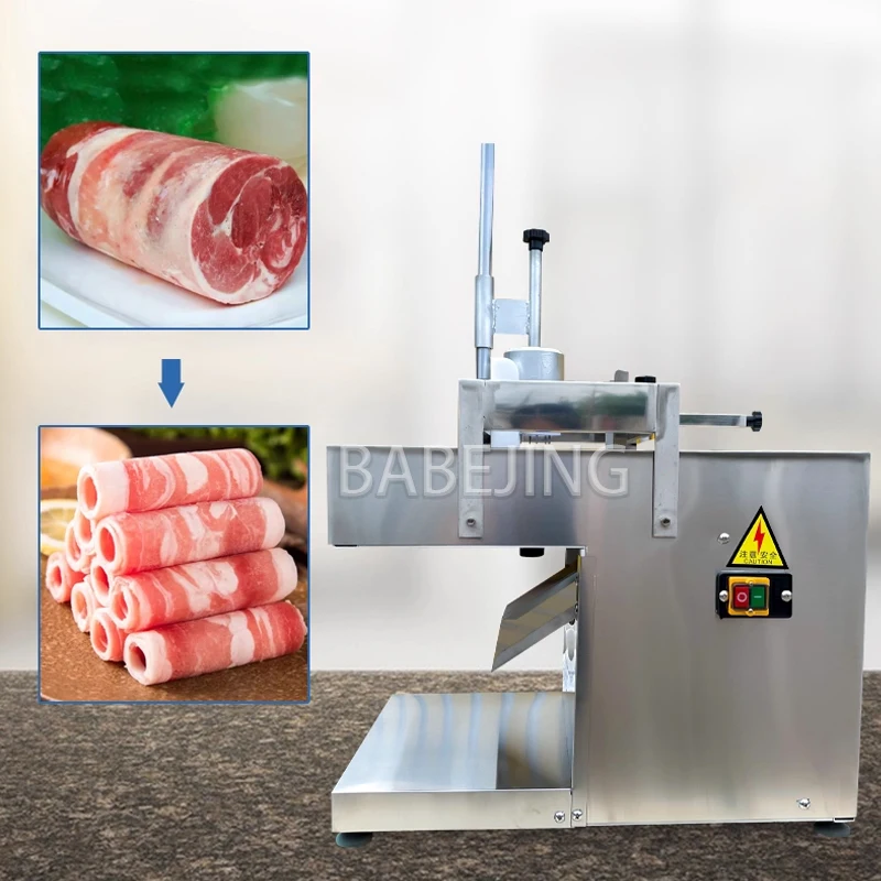 2026 Commercial Grade Stainless Steel Small Desktop Meat Slicer for Lamb Bacon - Compact Kitchen Slicer