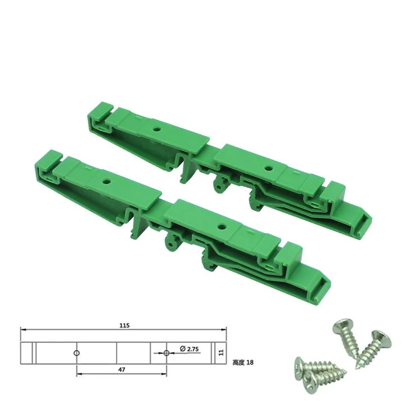 2 Stück PCB 25 mm DIN-Schienen-Montageadapter Platine Halterung Halter Träger Clips Steuerplatine Adapter 10 mm breit 43 mm lang – Detail 5