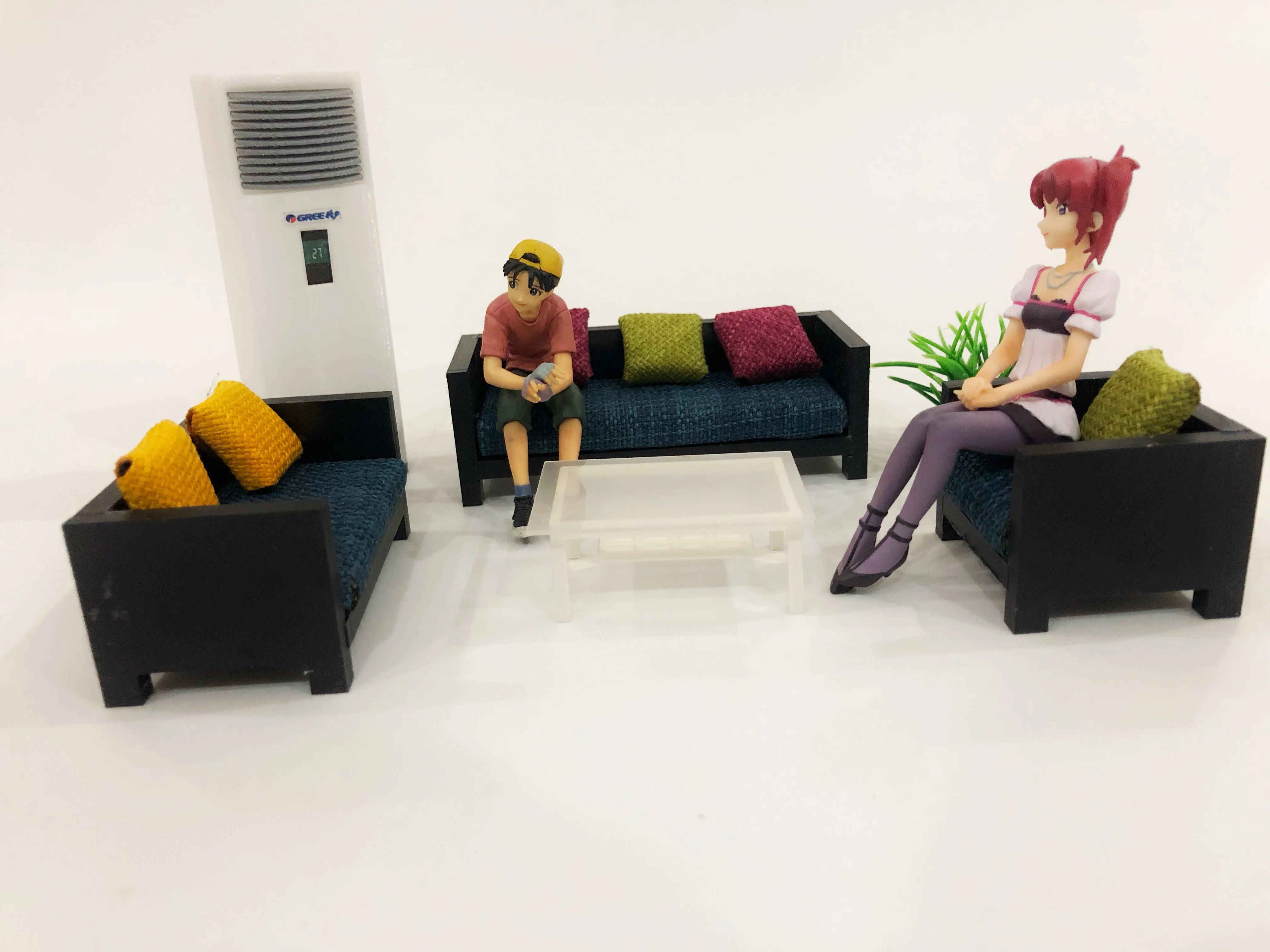 Rapid Model 1/18 Model Car Diorama Garage Simulation Scene Decoration 3D Printing Lounge Sofa Coffee Table