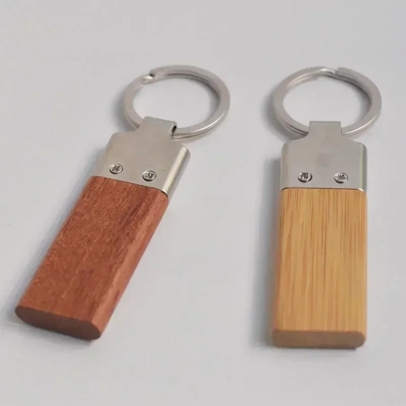 Wood Engraved Key Motorcycle Car Logo Bags Keyring Gift Customized Wooden Metal Keychain  Rosewood Walnut for Personalized