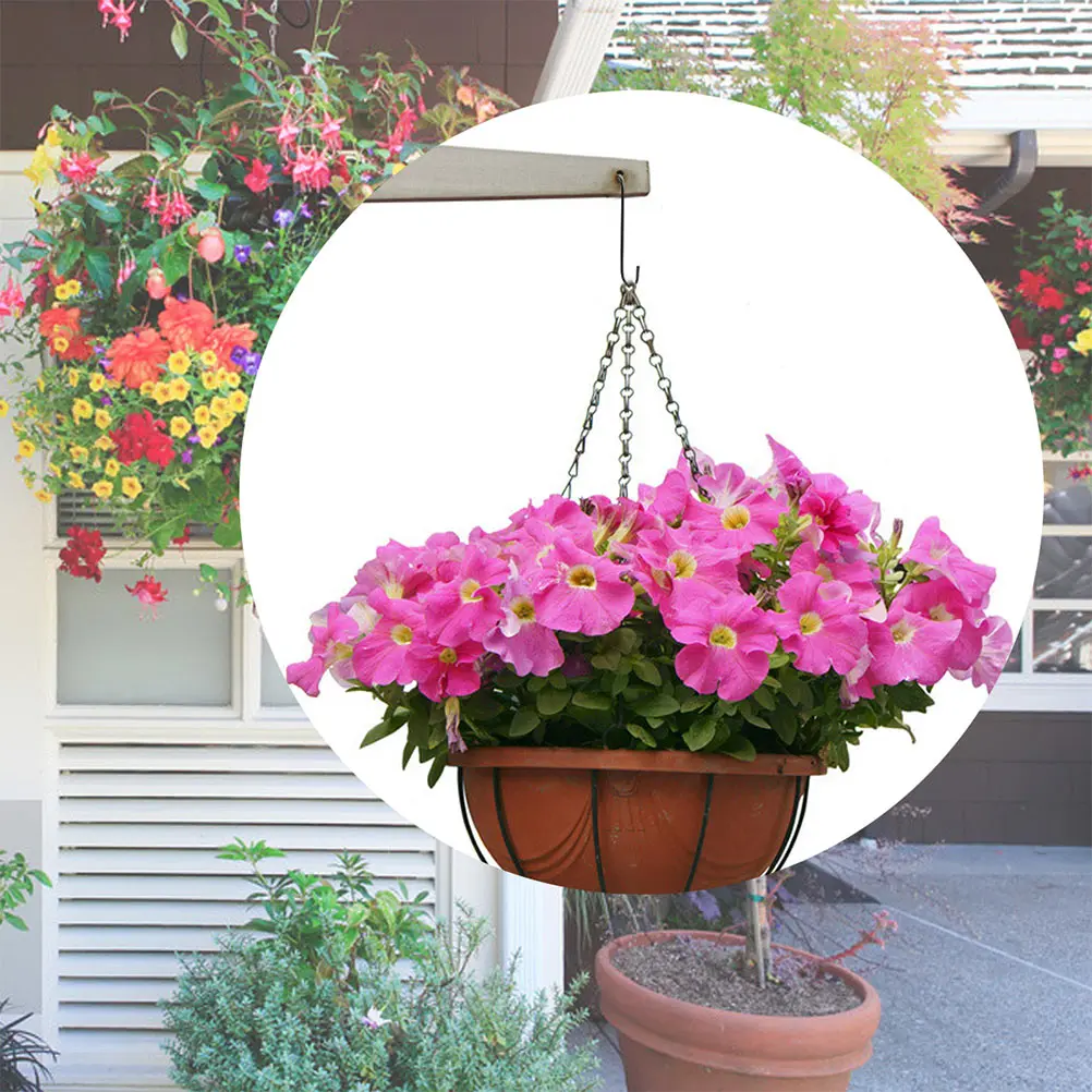 

Gardening Stainless Steel Planter Hooks for Indoor Outdoor Decor Flowerpot Hanging Metal Baskets Heavy Duty