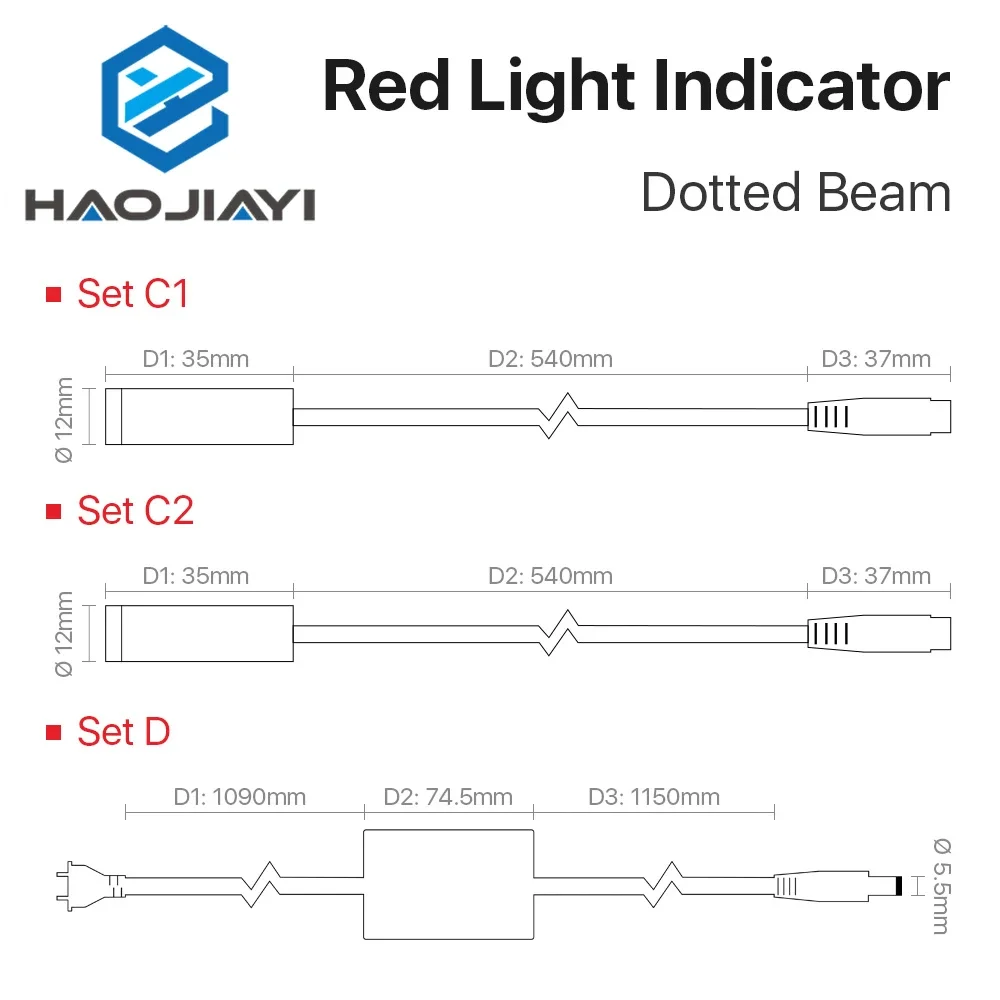 Red Dotted Beam Light  650nm 5V Infrared Adjustable Laser Module Locator + Adapter for Fiber Marking or Cutting Machine