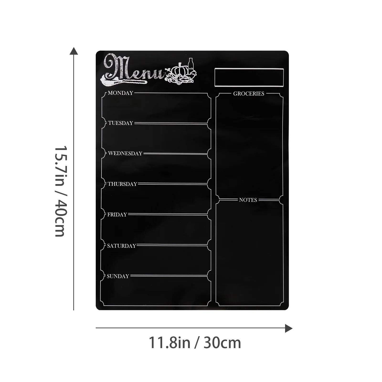 Refrigerator Blackboard Stickers Magnetic Menu Meal Notepad Environmental Protection Rubber Planner Calendar Erasable Planning