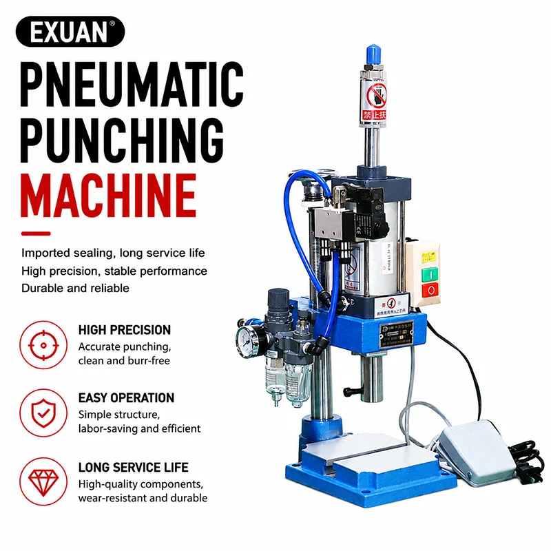 Pneumatic Punching Machine single column Hand Press Machine Adjustable Force 200KG High-Precision Riveting Machine for Punching