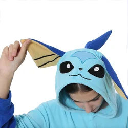 Vaporeon Onesie For Adults Anime Cosplay Costume Women One-Piece Kigurumi Pajamas Men Christmas Full Body Pijama Cartoon Gift