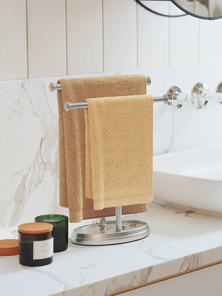 رف مناشف ABC، رف غسيل عمودي من الحديد المطاوع معلق خالٍ من اللكمات