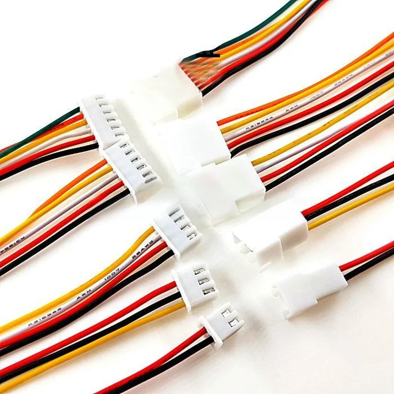 10PCS XH2.54mm Mating Terminal Wire 2P3P4P5P6P 7P 8P 10P Male-Female Dockable Connecting Wire In-Line Connector length 200/300mm