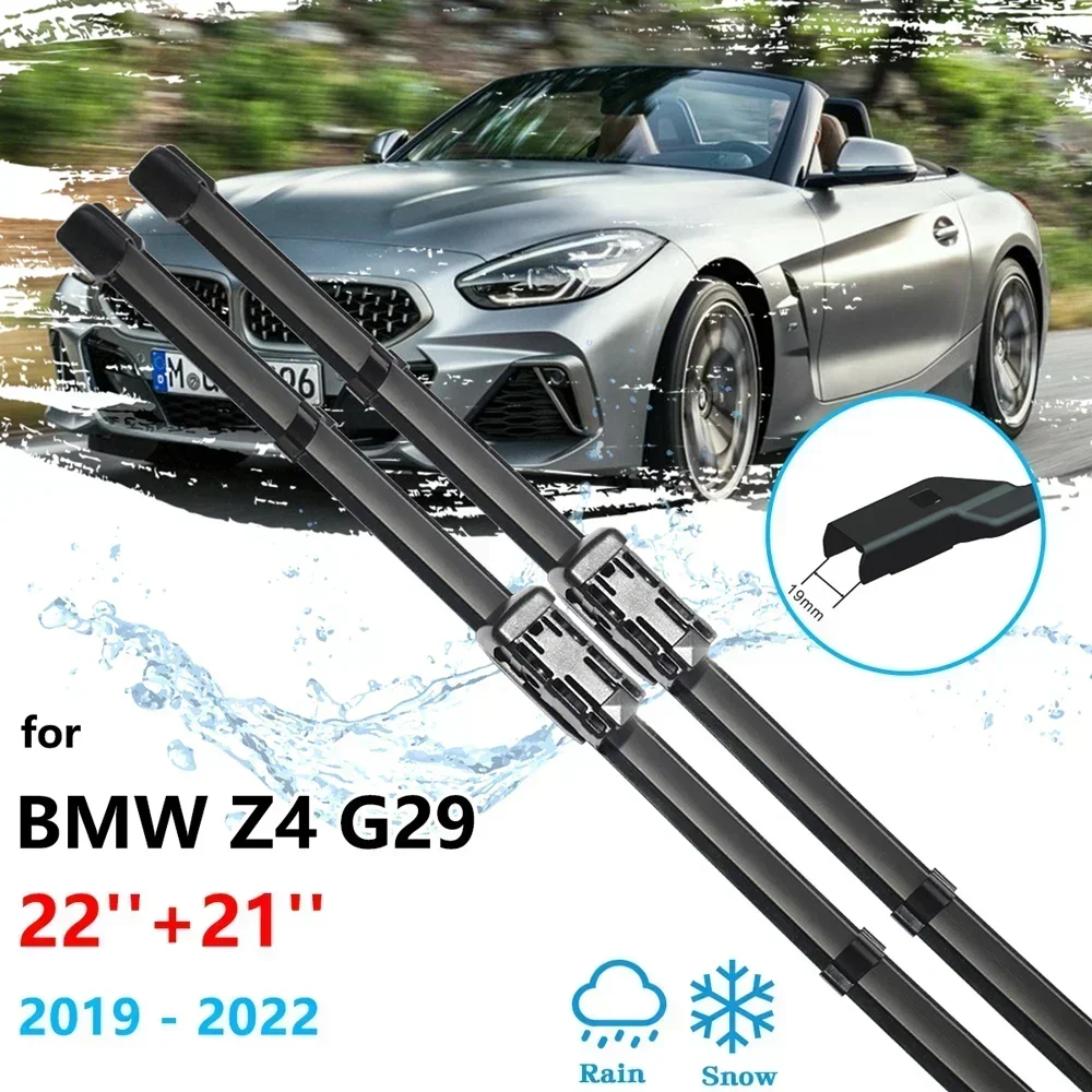 For BMW Z4 G29 2019 2020 2021 2022 Front Car Wiper Brushes Blades Rubber Cleaning Window Windshield Windscreen Replacement Parts