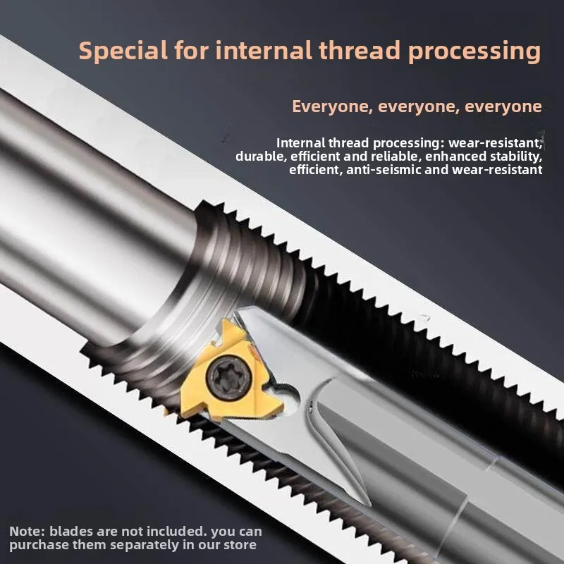 

Anti-vibration Internal Coolant Thread Tool Holder, SNR0012M11 SNR0016Q16, Internal Thread Turning Boring Bar