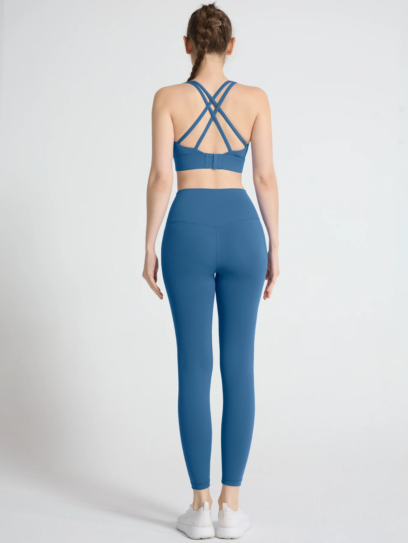 

Комплект для йоги из 2 предметов: женский спортивный костюм, укороченный топ, ударопрочный спортивный бюстгальтер, брюки для йоги, тренажерного зала, бега, спортивная одежда для фитнеса