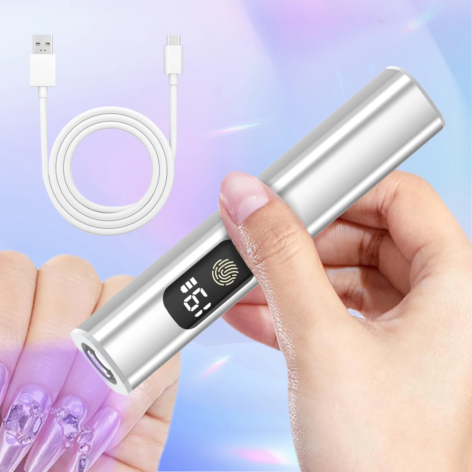 DianaBeauty الأشعة فوق البنفسجية Led مسمار مصباح مصباح صغير للأظافر التجفيف السريع مصباح مانيكير مع شاشة تعمل باللمس ووضعين الموقت أدوات الأظافر #1