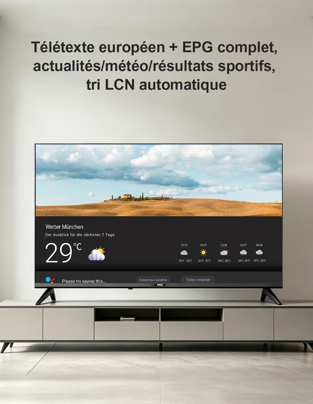 TV HKC 42 Pouces FHD Smart — VIDAA · Dolby Audio · HDR10 Sa340658cc3f04b05976e6b0bbccfb3a7W