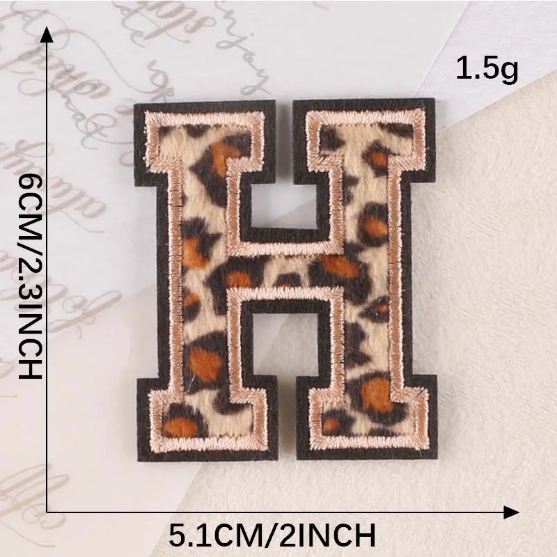 A ~ Z Engels Alfabet Letters Badge Patches, Luipaardprint Applique Borduren Ijzer op Stickers voor Kleding, DIY Naam Kledingstuk