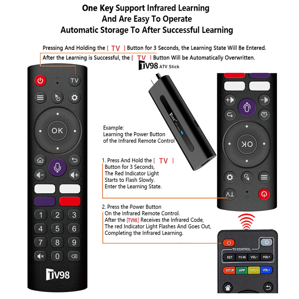 

TV98 ATV H313 Mini TV Stick 8K 2.4G 5G WiFi Quad Core BT5.0 Android TV Stick 14.0 Set Top Box for Network Media Player