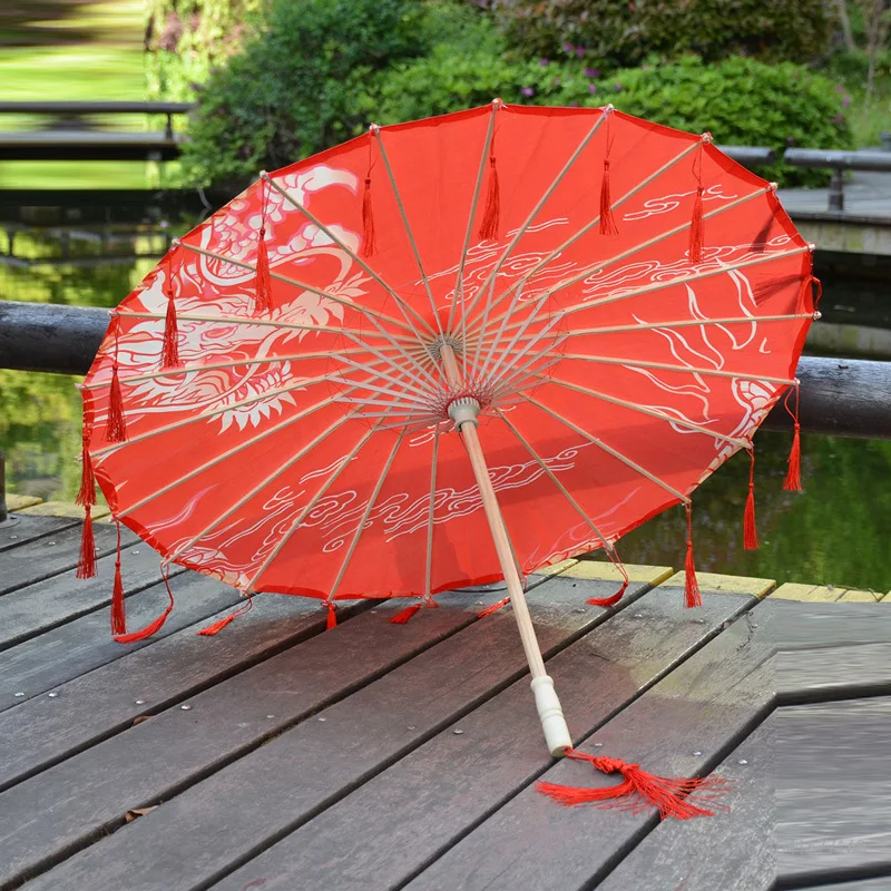 Vintage Oil-Paper Umbrella Dance Performance Ceiling Stage Decoration, Classical Craft Umbrella, Chinese Wedding Props, New, 1Pc