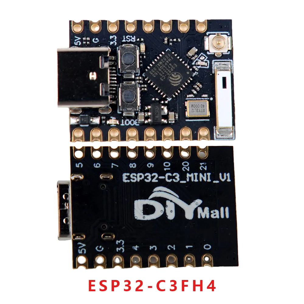 ESP32-C3FH4 Mini Dev Board WiFi BLE RISC-V Type-C ESP32 C3 Module With Onboard Antenna or IPEX External Antenna Port For Arduino