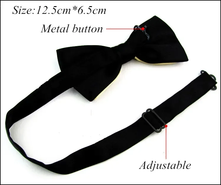 New  fashion Style Formal Commercial Bow ties For Men Solid Color Bowtie Decoration Grooms Cravat High Quality Butterfly