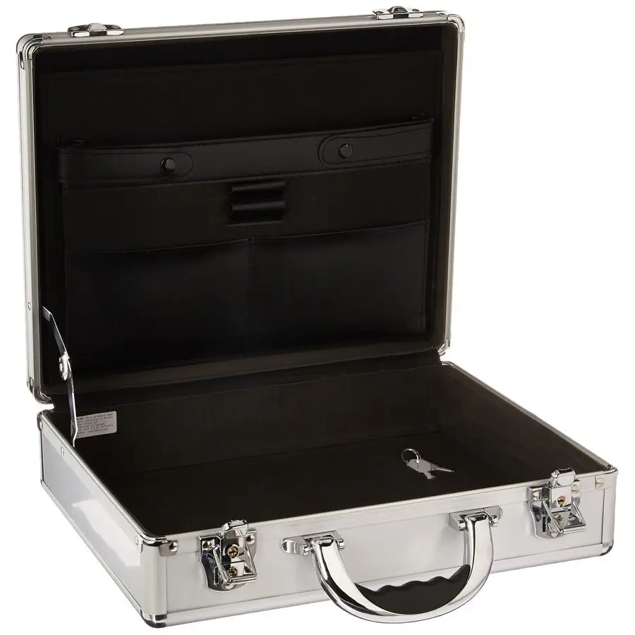 ケース アルミニウム製パッケージケース、シルバー、15 X 12 X 4 インチのパッキングオーガナイザー、シルバー