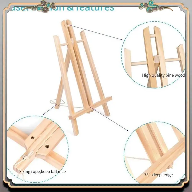 

6Pcs 16 Inch Wood Easels,Easel Stand For Painting Canvases,Tabletop Display Easel,Painting Easel, Kids Student Easels Durable