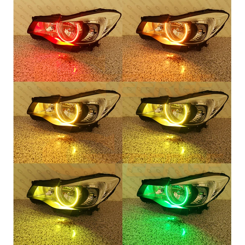 Kit d'anneaux Halo multicolores Ultra lumineux avec LED RGB, pour Subaru Impreza XV Crosstrek GJ GP BT App RF, télécommande