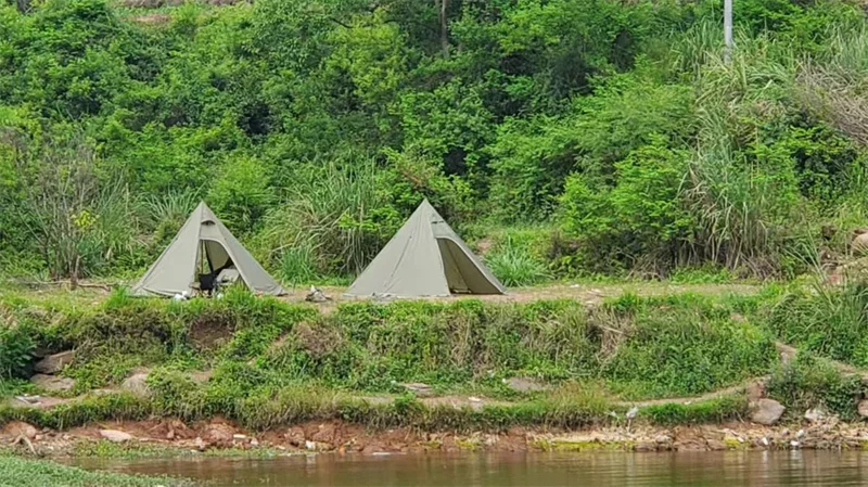 Imagem -04 - Tents Pessoas de Pouco Peso Tipi Tendas Quentes com Fogão Jack Sala de pé Tenda de Tenda para a Equipe da Família de Caça Acampamento Marrom 6