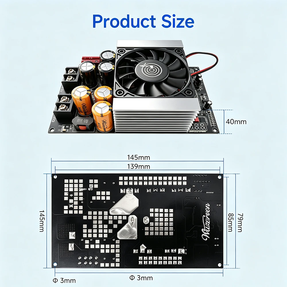 DC 10–32V auf 24–50V 50A Boost-Wandler 1500W Step-Up-Modul für Audioverstärker – Detail 11