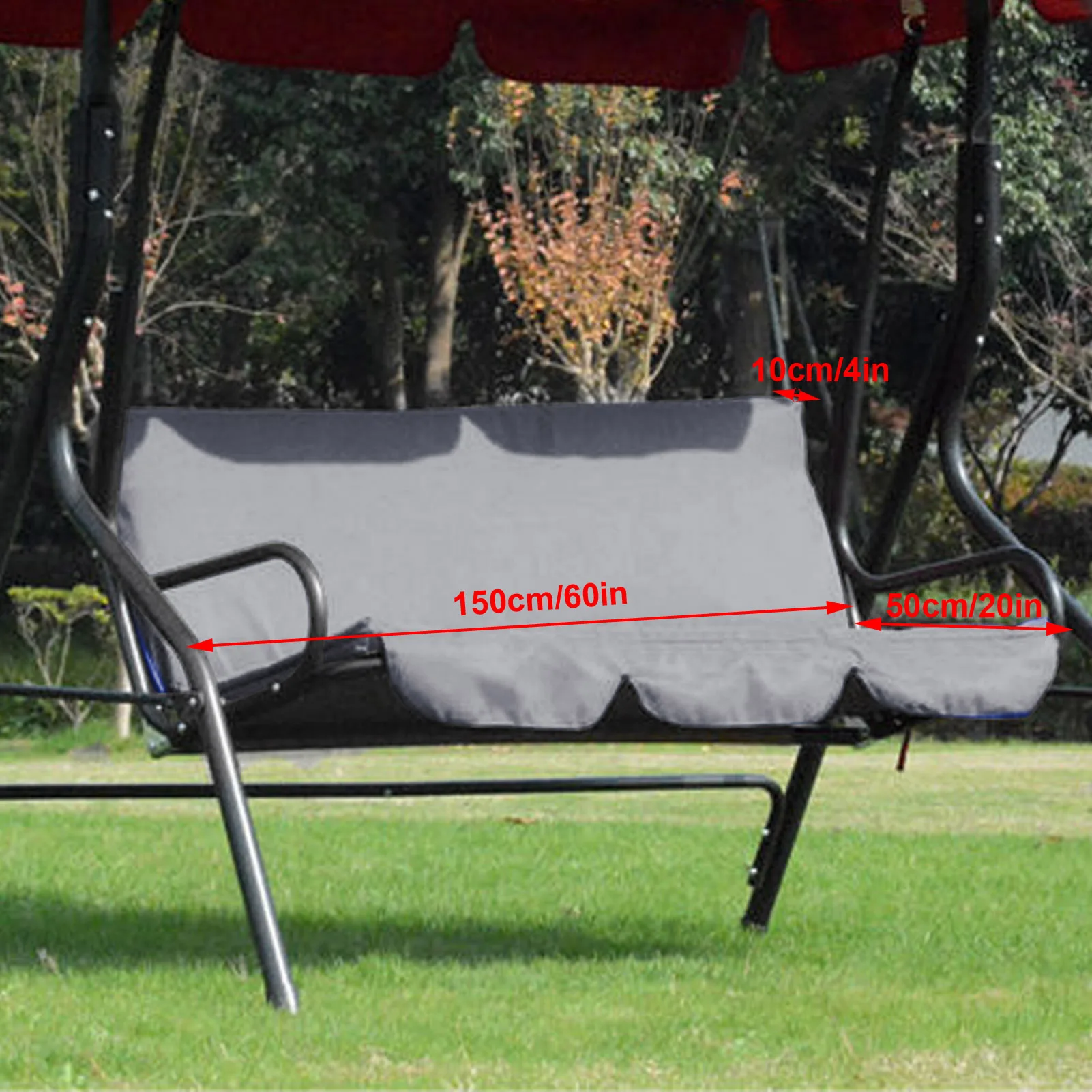 Tuin Binnenplaats Buiten Waterdicht Polyester Taft 3-zits Schommelstoel Hangmat Kussenhoes