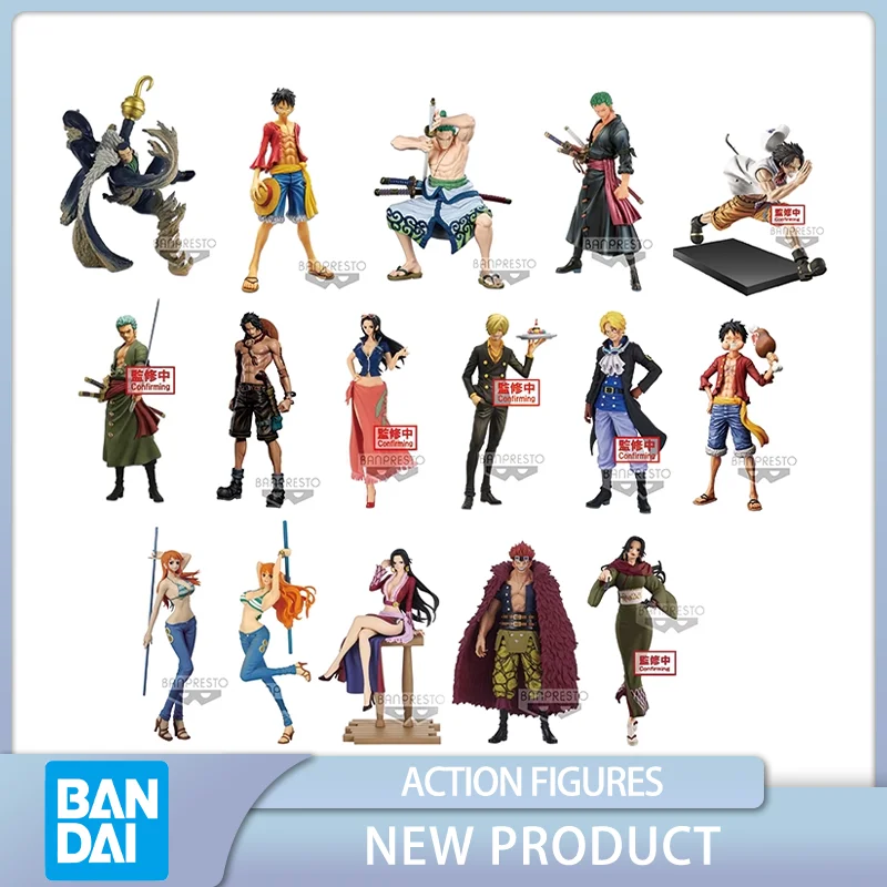 

BANDAI One Piece Action Figures Collection Luffy Ace Boa Hancock Sabo Nami Anime Figures Collection Model Toy Gift for Children