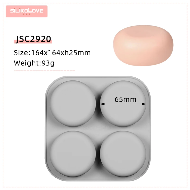 SILIKOLOVE DIY Silicone Soap Mold for Handmade Soap Making Forms 3D Mould Oval Round Square Soaps Molds Fun Gifts