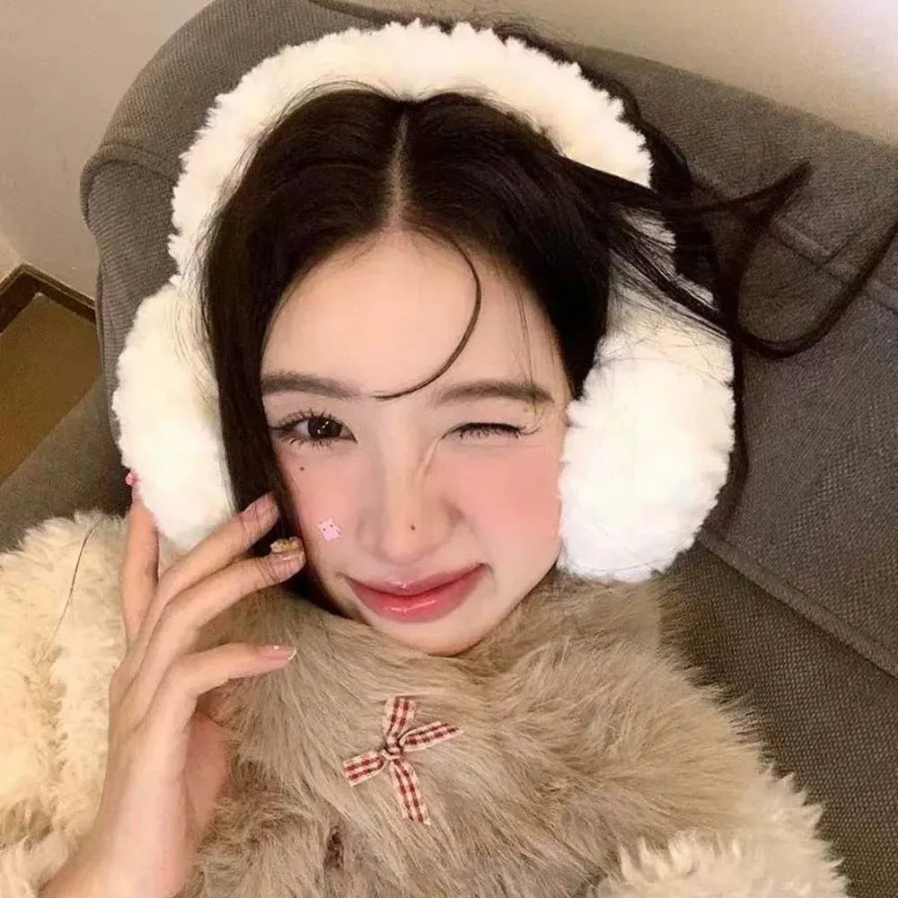 

Модные ветрозащитные однотонные наушники, мягкие складные наушники из полиэстера, зимние утолщенные наушники в корейском стиле для женщин