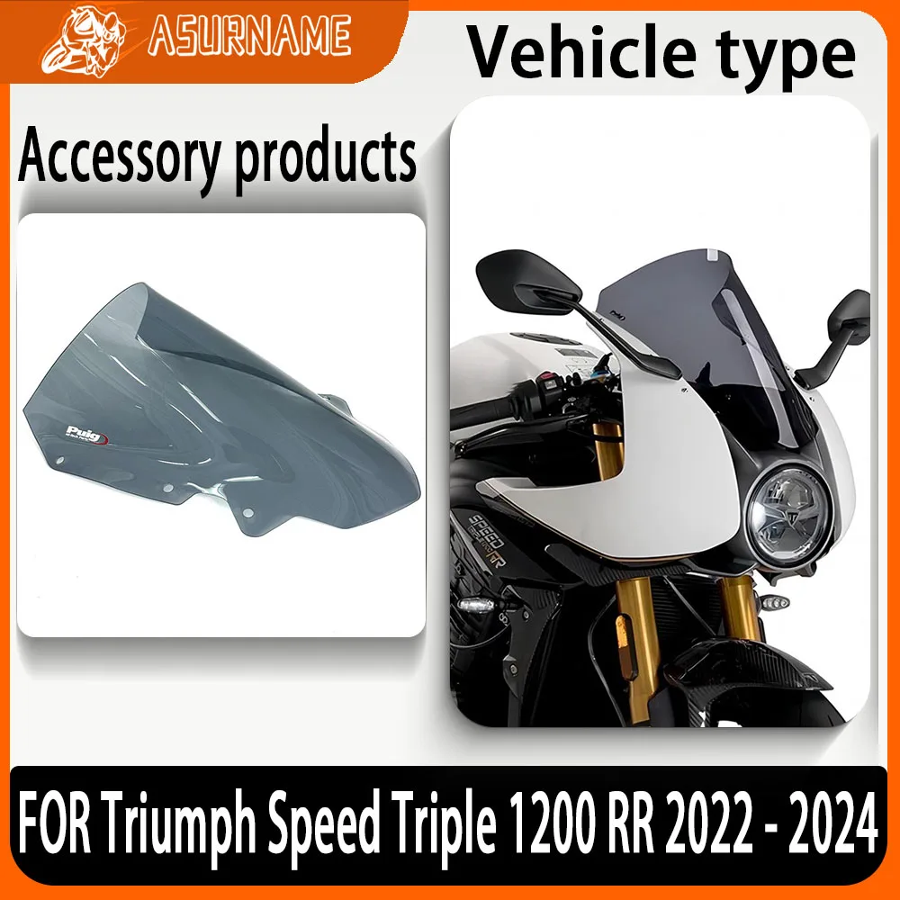 

FOR Triumph Speed Triple 1200RR 2022-2024 Motorcycle Accessorie Windshield Windscreen Visor Wind Screen Deflector