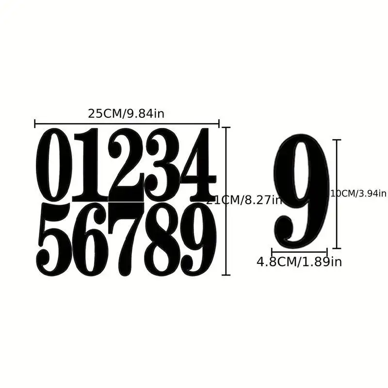 4 sheets 4 inch number sticker big Large Numeral Number Stickers for Mailbox Stationery DIY Self-adhesive Waterproof Home Decor