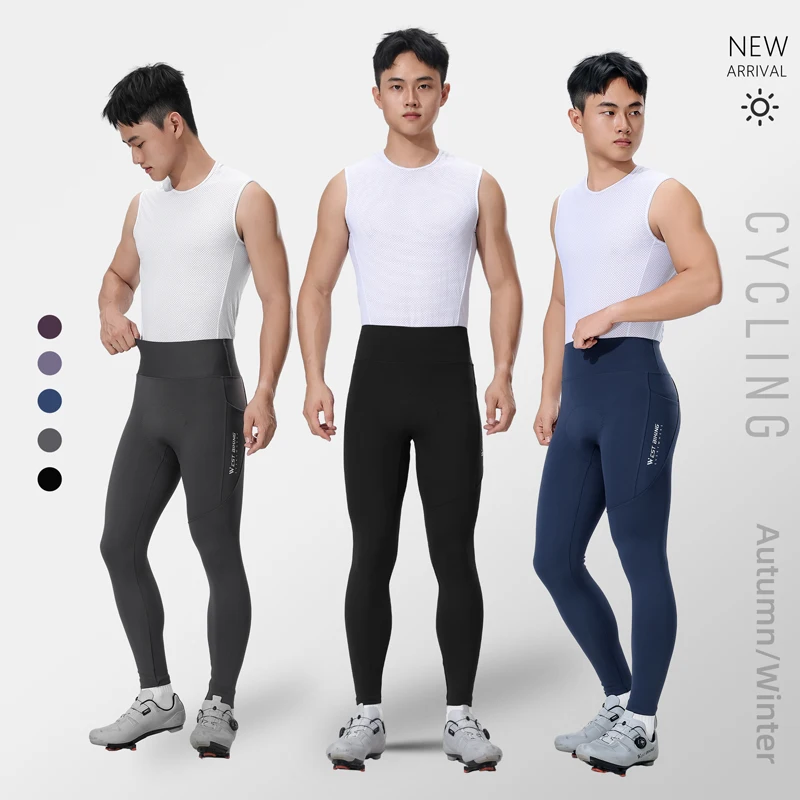 

Thermal Biking Tights Winter Commuting Training Fleece Lined Padded for Men Road Mountain Cycling Pants Cycling Pants Men