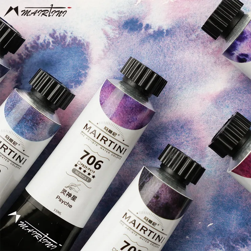 15ML Pojedyncza tubka MAIRTINI Pigment do akwareli mineralnej, zasypkowy, profesjonalny, do malowania warstwowego, artykuły plastyczne — zdjęcie produktu 5