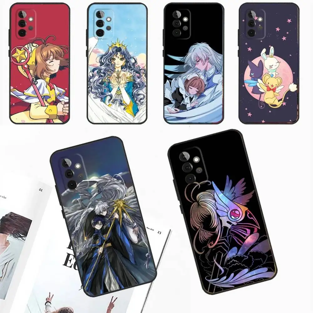 

Card C-Captor Sakura Phone Case For Samsung Galaxy A13,A21s,A22,A31,A32,A52,A53,A71,A80,A91 Soft Black Phone Cover