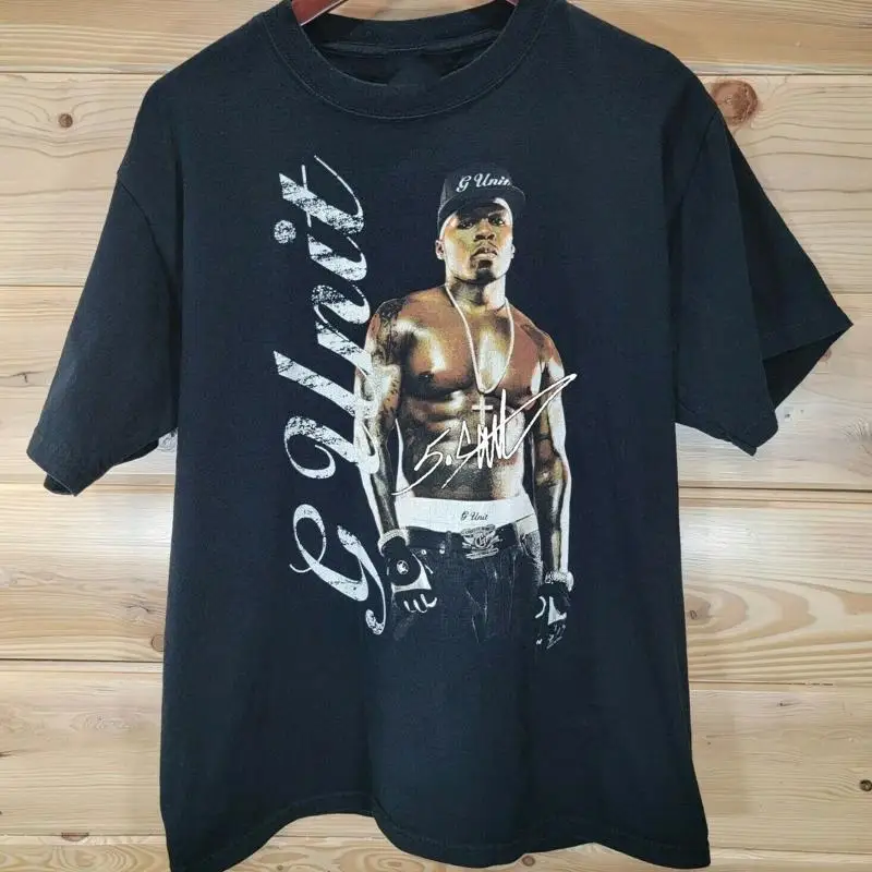 

Черная хлопковая футболка G Unit 50 Cent, размер S 4XL PP403
