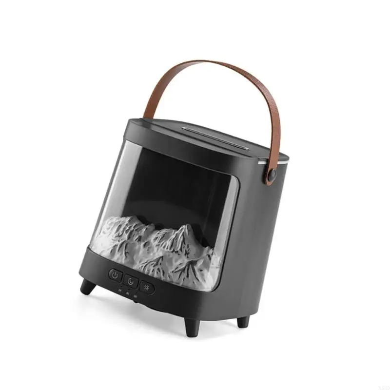 Portable Humidifier for Bedroom Humidifier Realistic Flame Easy Clean Humidifier N58D