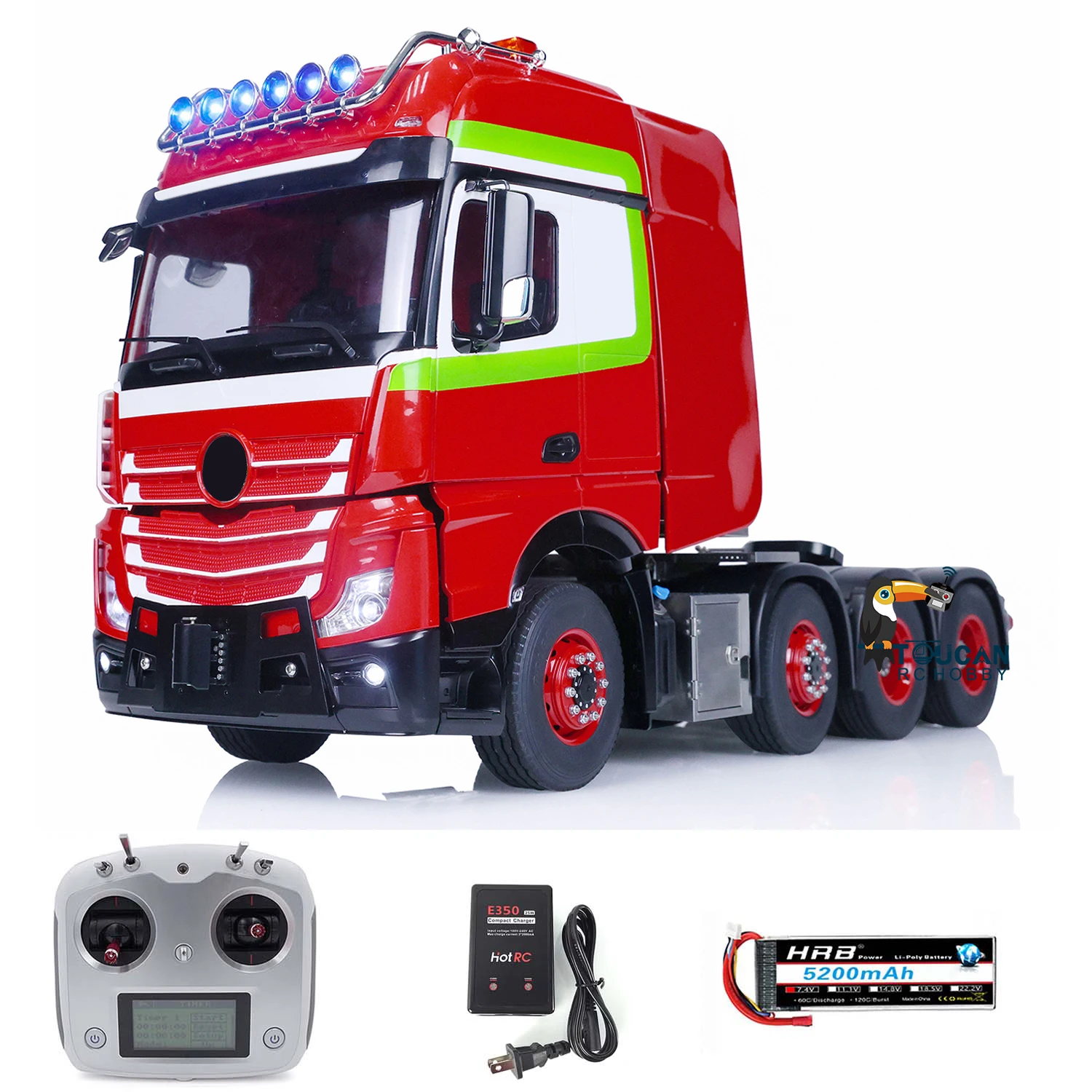 1/14 Lesu RC Tractor Truck 3363 DIY Metal Chassis 3 Grade Gearbox ESC Motor Servo Sound Light System Remote Control Vehicle Toy