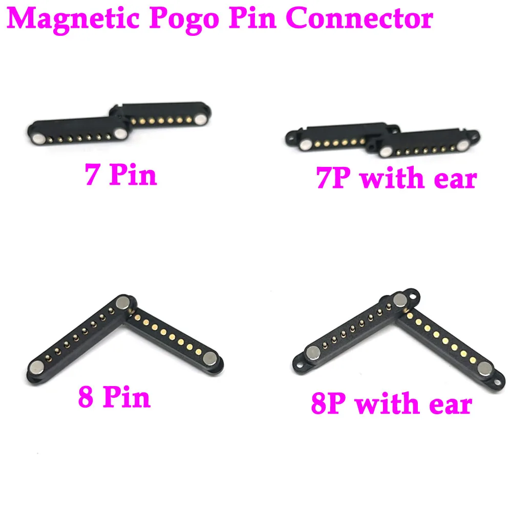 DC Magnetic Pogo Pin Connector Pogopin Male Female 2A 2P 3P 4P 5P 7P 8Pin Waterproof High Current Spring Loaded Power Socket