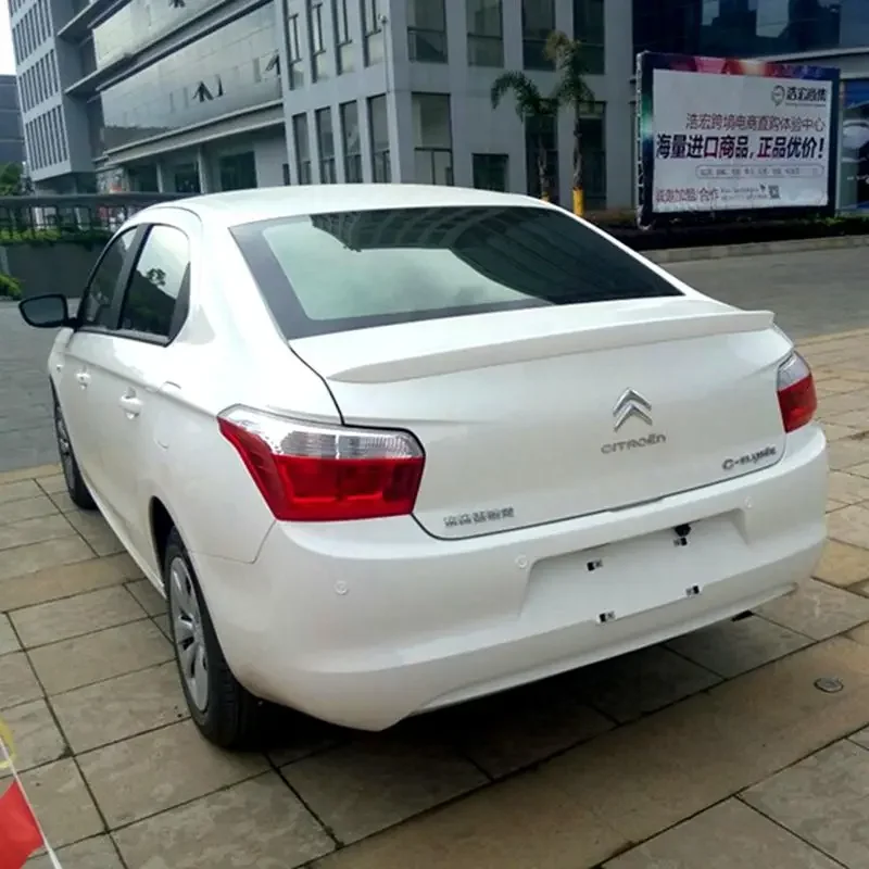 

2014-2017 For Citroen Elysee Citroen Elysee Lip Spoiler ABS Material Car Rear Wing Primer Carbon Fiber Look Color Spoiler
