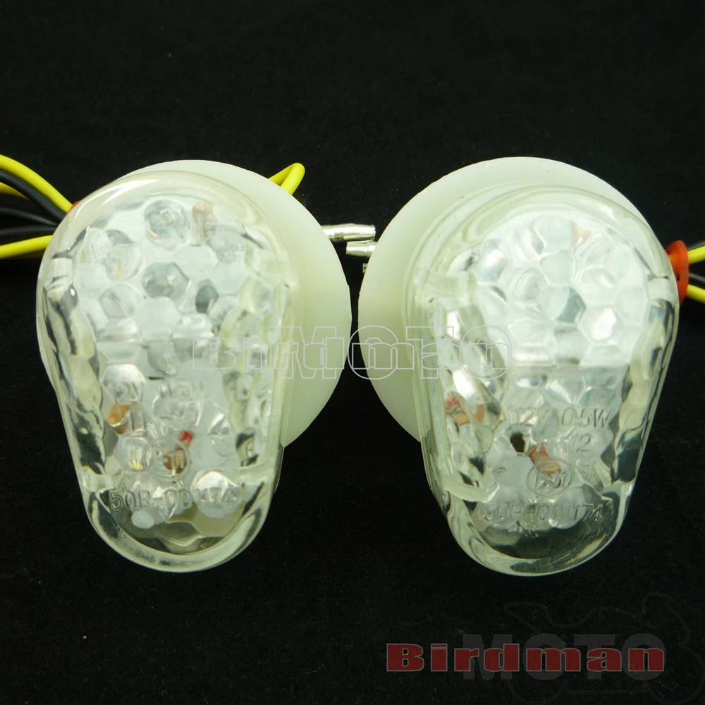 Smoke/Clear Motorcycle Fairing Turn Signal LED Light Amber Blinker Indicator Lamp For Yamaha R1 R6 R6S FZ6 FZZ FZ Fazer 02-08