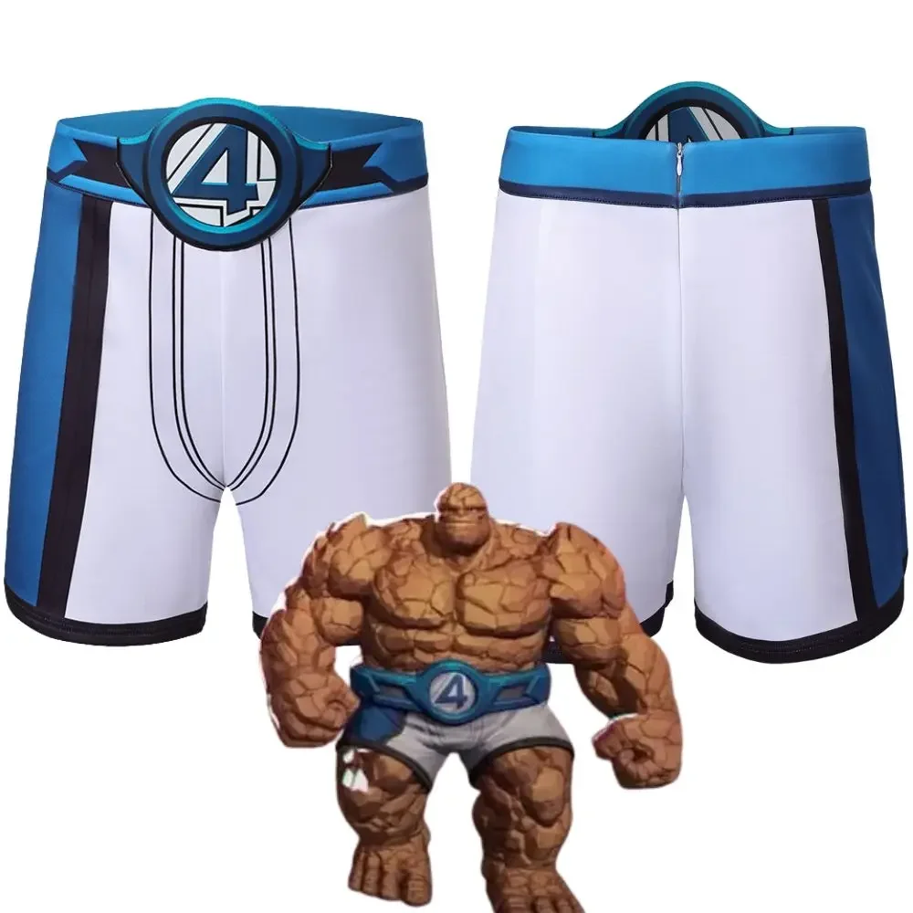 

CosplayRivals The Thing Cosplay Men Shorts Costume Fantastic 4 Disguise for Adult Man Shorts Roleplay Outfits Halloween Carnival