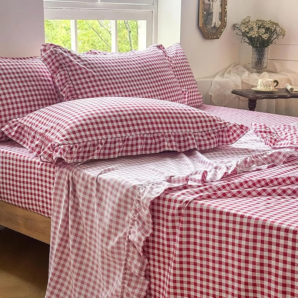 Dekorative Karierte Rüschen-Kissenbezüge, Schachbrettmuster Sofakissen-Überzüge, Wohnzimmer-Kissenhüllen, Weihnachtsdekoration – Detail 15
