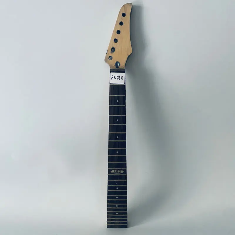 FN268 Mini&Travel Electric Guitar Neck Semi Finishing Stock Items with Damages DIY Replace ST Guitar Parts for Children