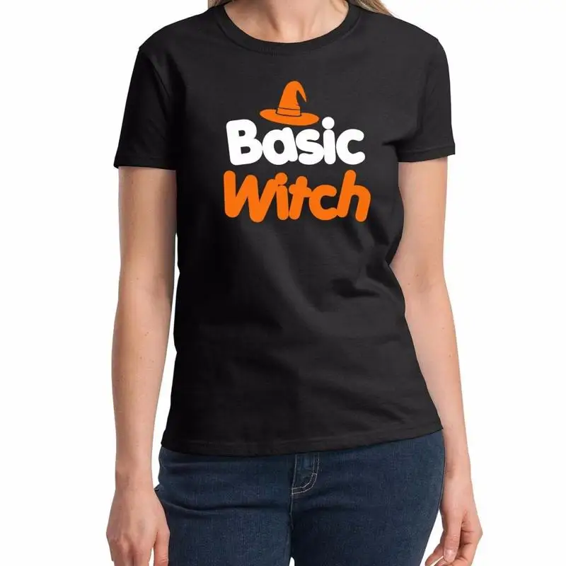 

Ladies Basic Witch T Shirt Easy Halloween Costume Funny Women's